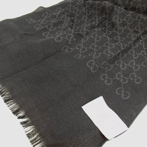 Authentic GUCCI 165904 3G646 GG pattern Stall wool/silk [Used] - Picture 7 of 10